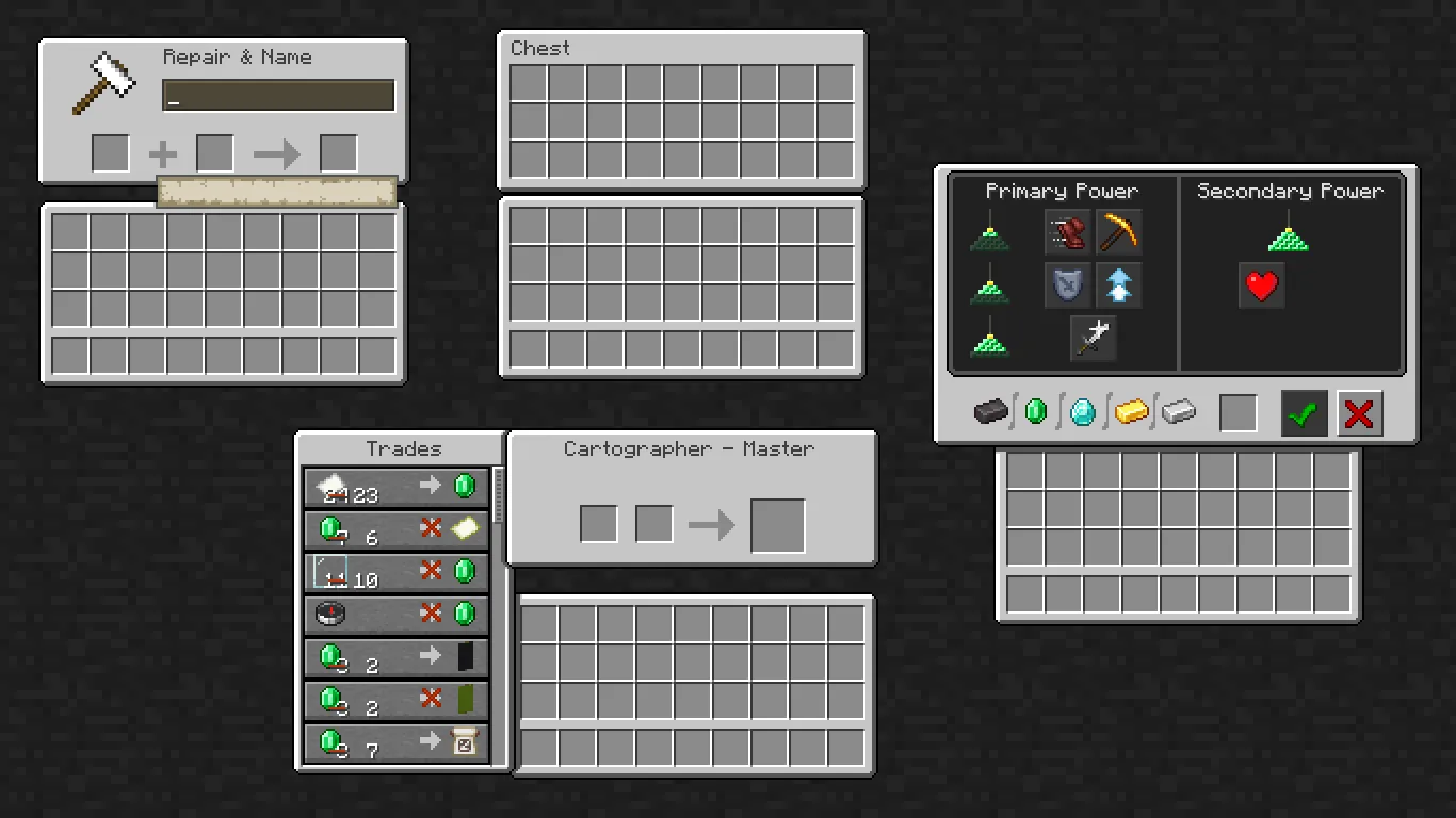 Separate Inventories [Concept], Текстуры, Minecraft