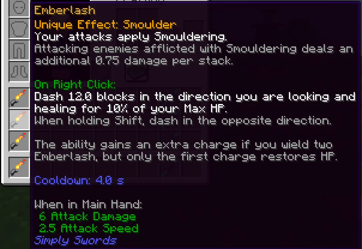 Simply Swords: Overhaul, Моды, Minecraft