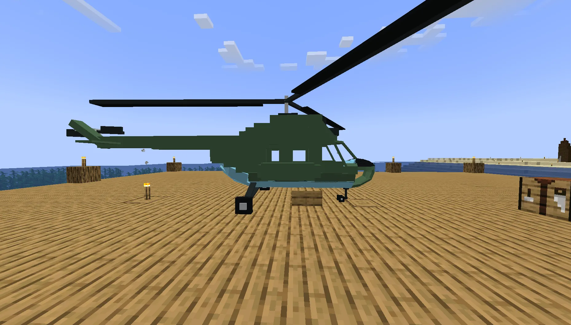 [Immersive Aircraft] Gyrodyne to MI-2 helicopter — скриншот 2 (Текстуры, Minecraft)