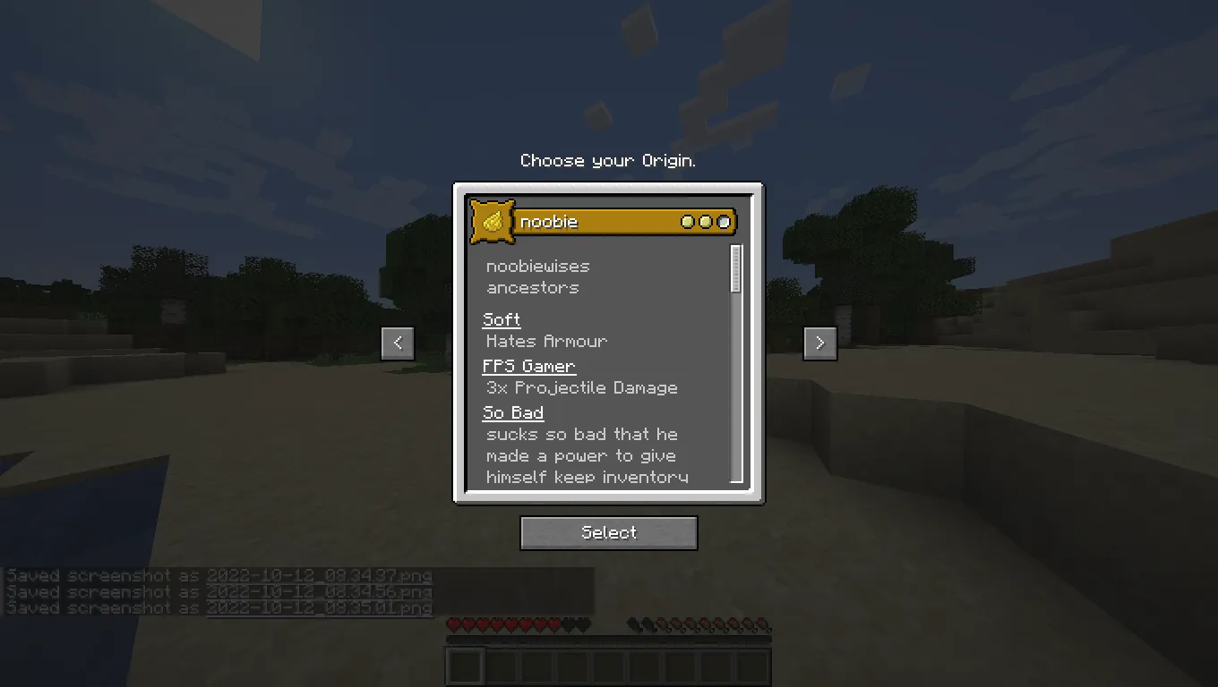 origins mod mod, Моды, Minecraft