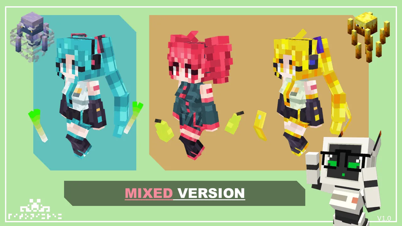 Triple Baka OwO, Текстуры, Minecraft