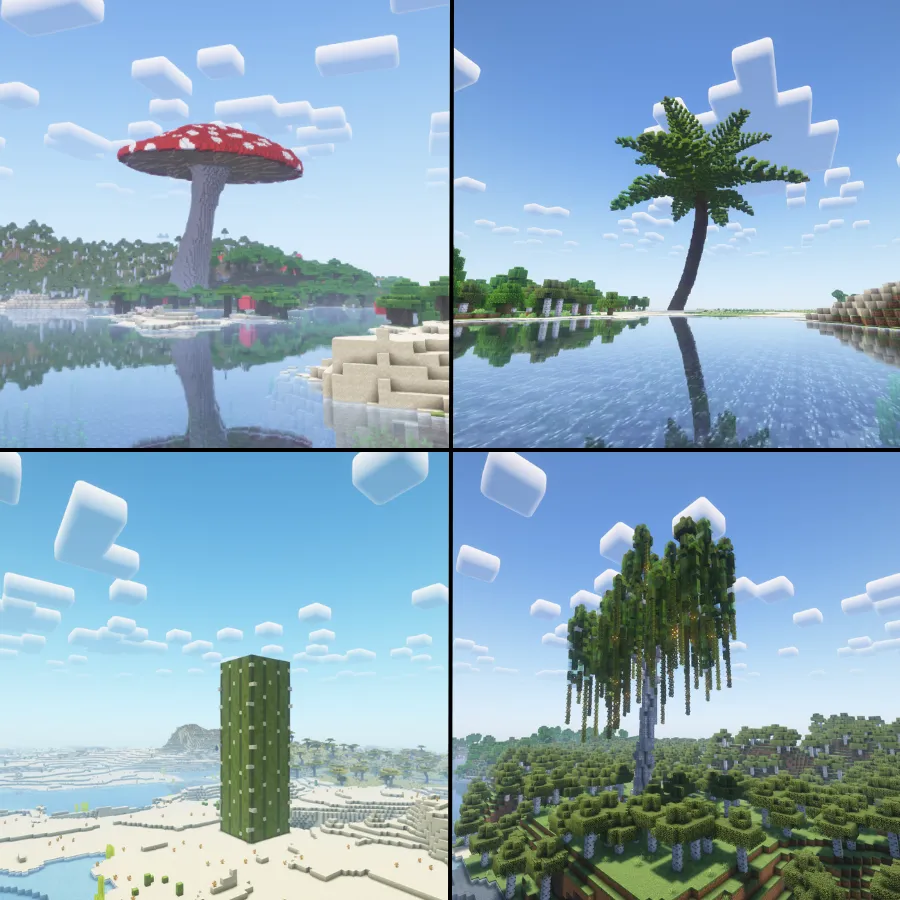 Giant Natural Additions, Моды, Minecraft