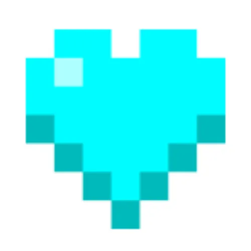 Turquoise Hearts Blue — скриншот 1 (Текстуры, Minecraft)