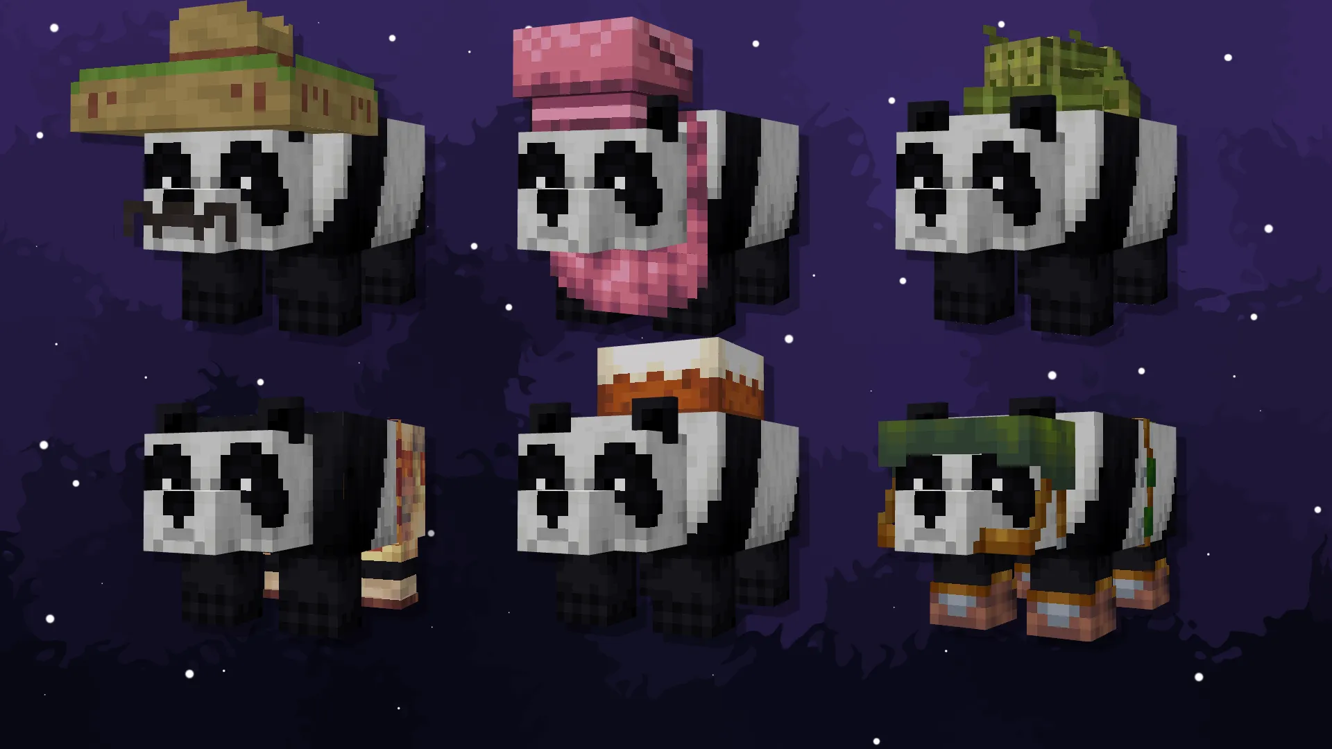 Puffier Pandas, Текстуры, Minecraft
