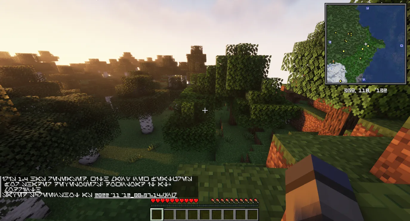 Aurebesh, Текстуры, Minecraft