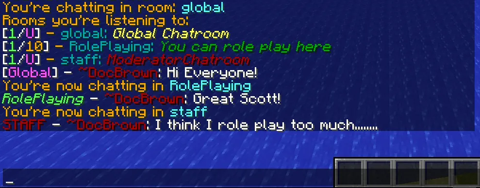 RoomyChat — скриншот 1 (Плагины, Minecraft)
