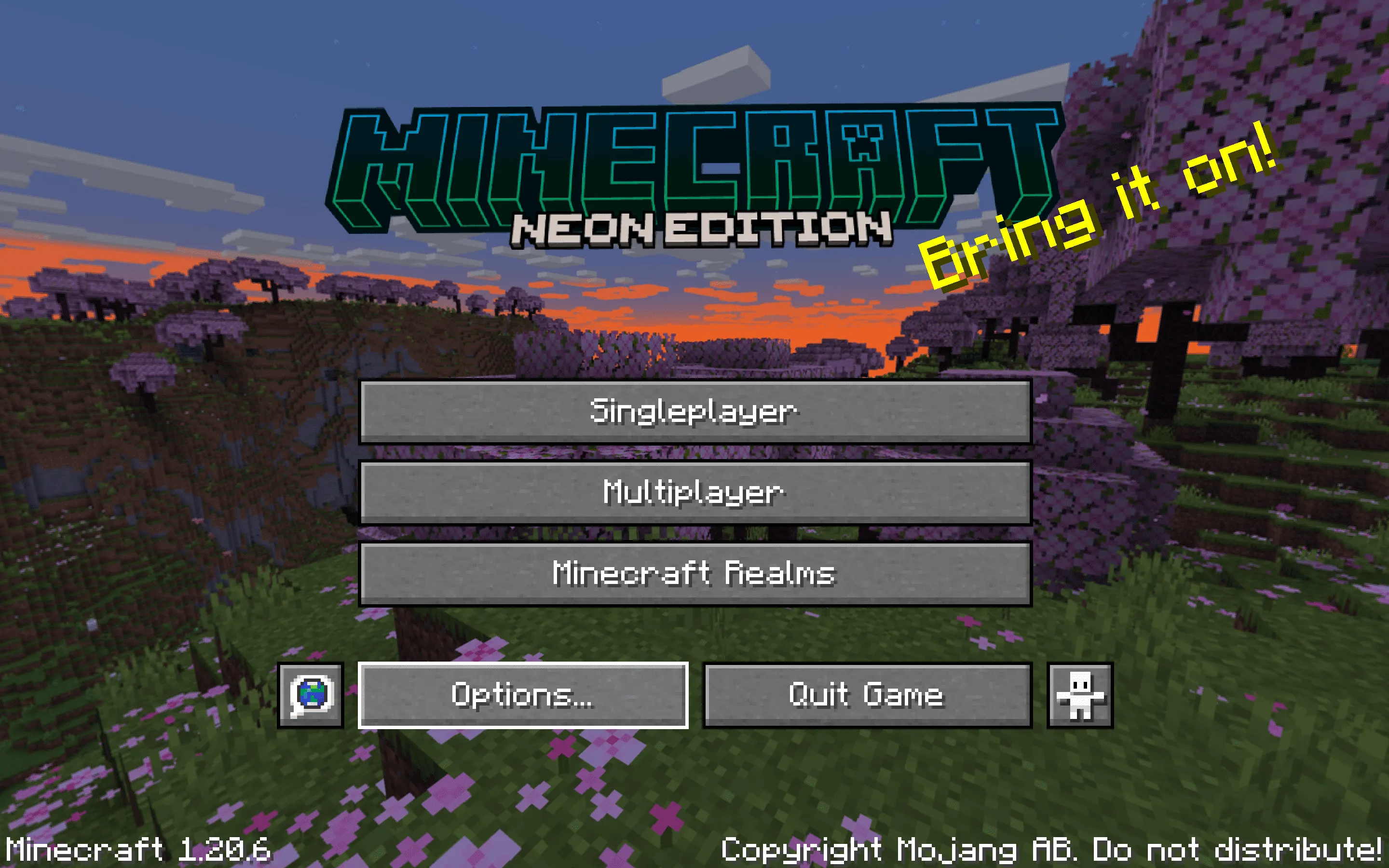 Neon 2 Title Menu, Текстуры, Minecraft