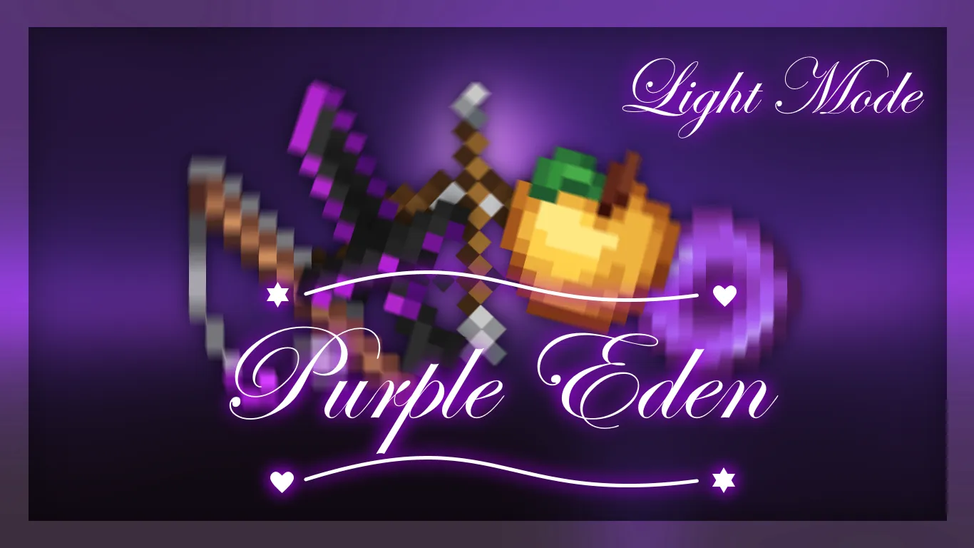 Purple Eden Light Mode | READ DESC. — скриншот 4 (Текстуры, Minecraft)