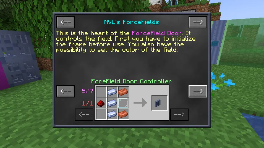 NVL Force Fields, Моды, Minecraft