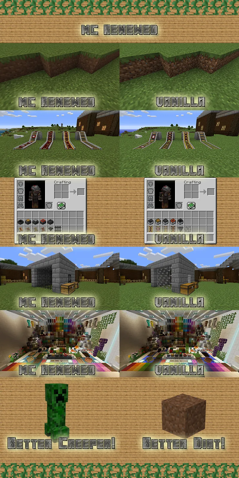 MC Renewed, Текстуры, Minecraft