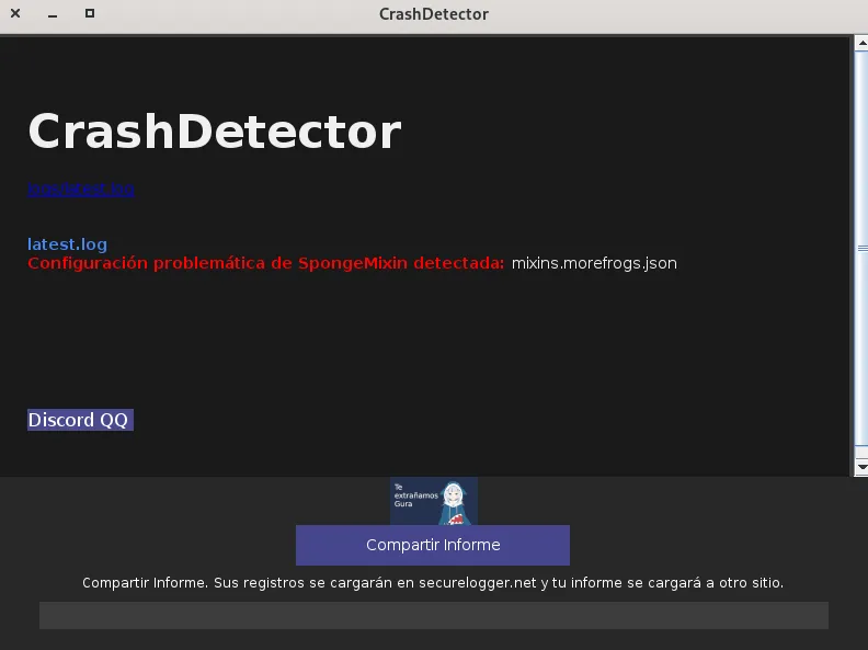 CrashDetector, Моды, Minecraft