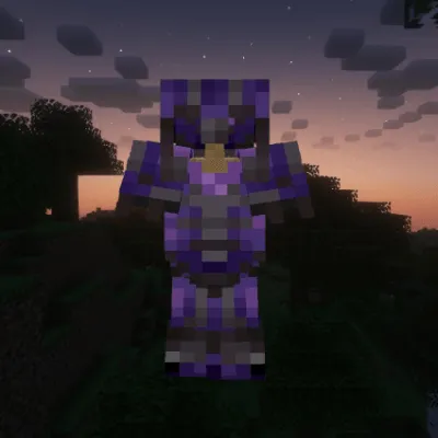 Netherite Armor With Amethyst Silence Trim — скриншот 1 (Текстуры, Minecraft)