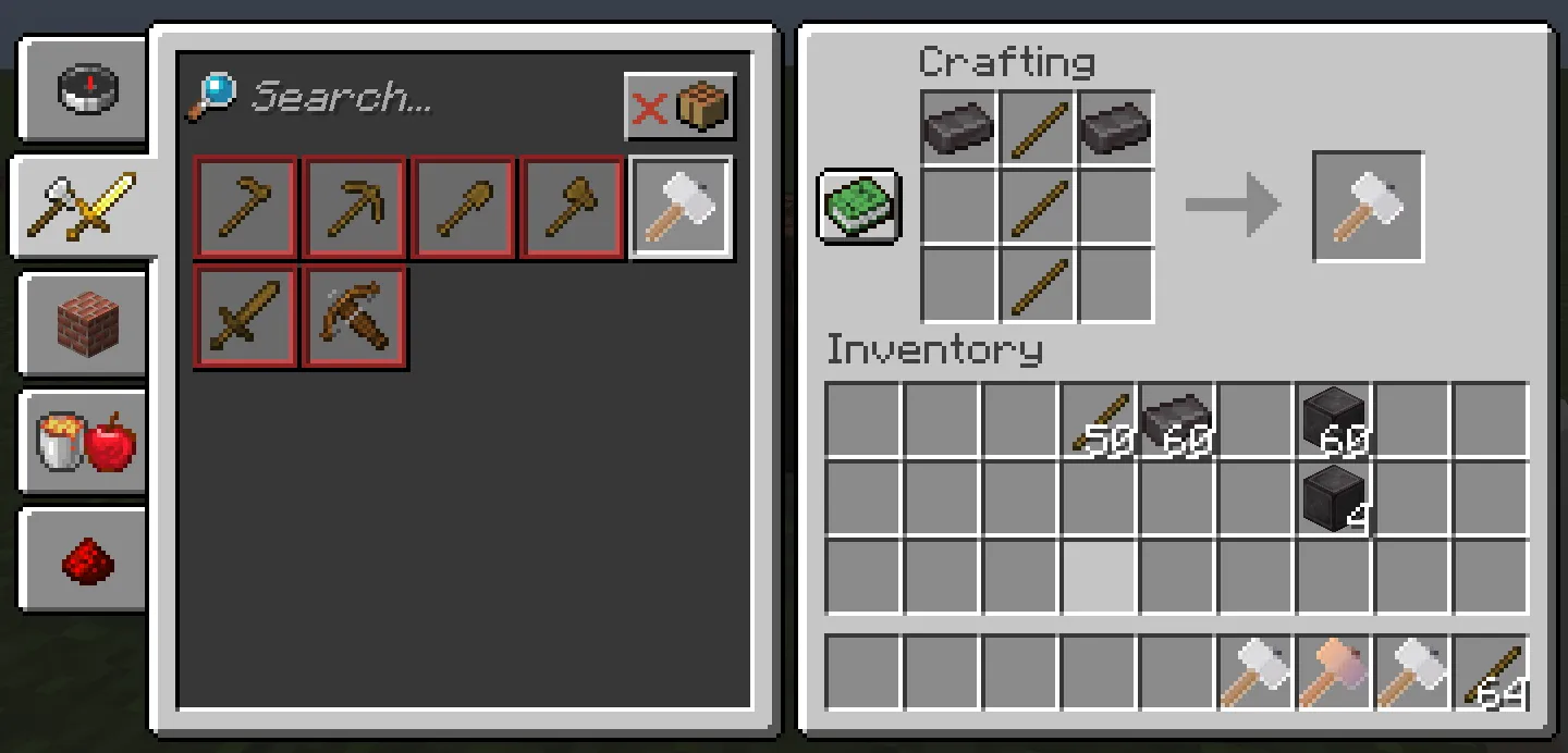 Hammer Me, Моды, Minecraft