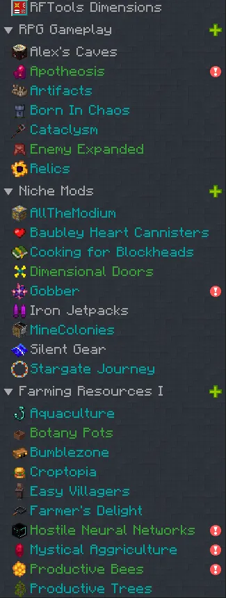 Astral Adventures: Beyond the Horizon, Модпаки, Minecraft