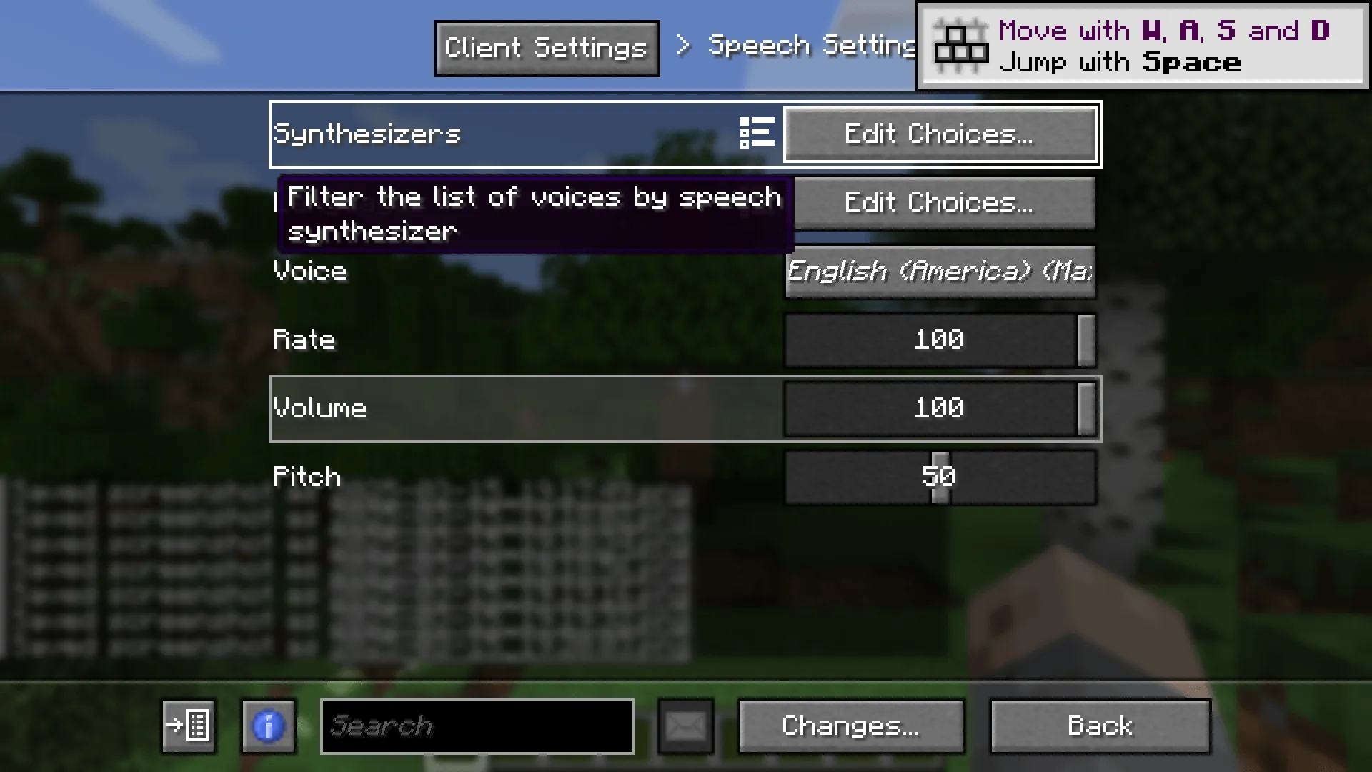 Audio Navigation, Моды, Minecraft