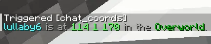 Chat Coords (Fabric/Forge/NeoForge/Quilt) — скриншот 2 (Моды, Minecraft)