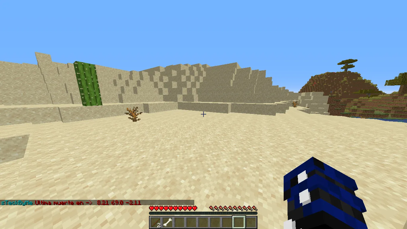 Coordinates Last Death — скриншот 1 (Плагины, Minecraft)