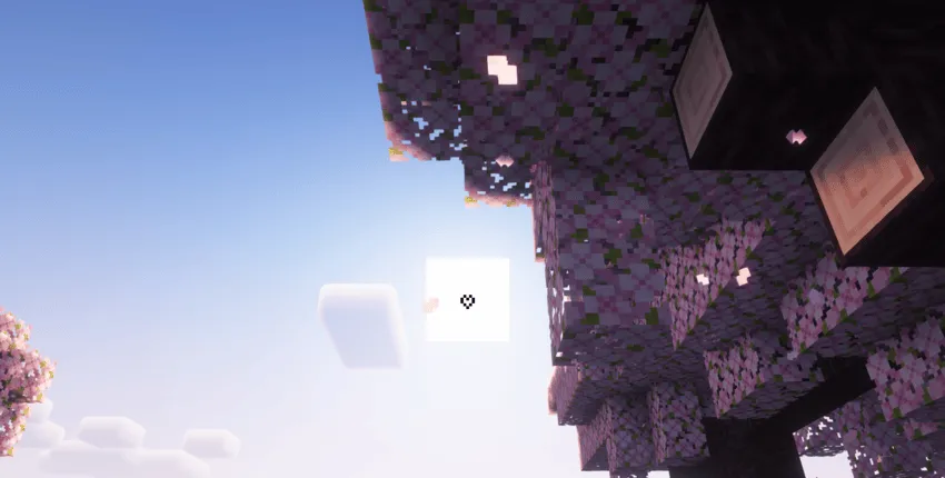 Cute heart crosshair — скриншот 1 (Текстуры, Minecraft)