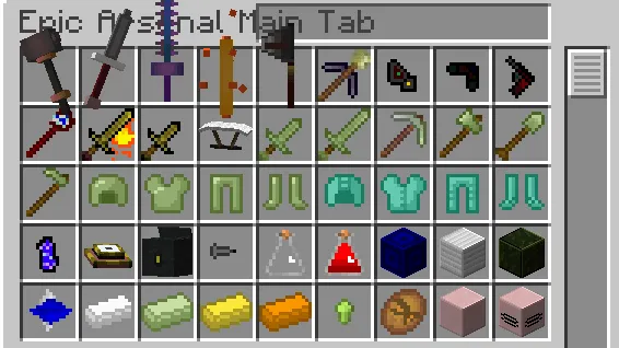 Epic Arsenal, Моды, Minecraft
