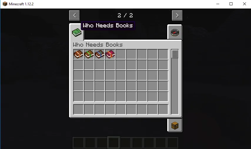 WhoNeedsBooks, Моды, Minecraft