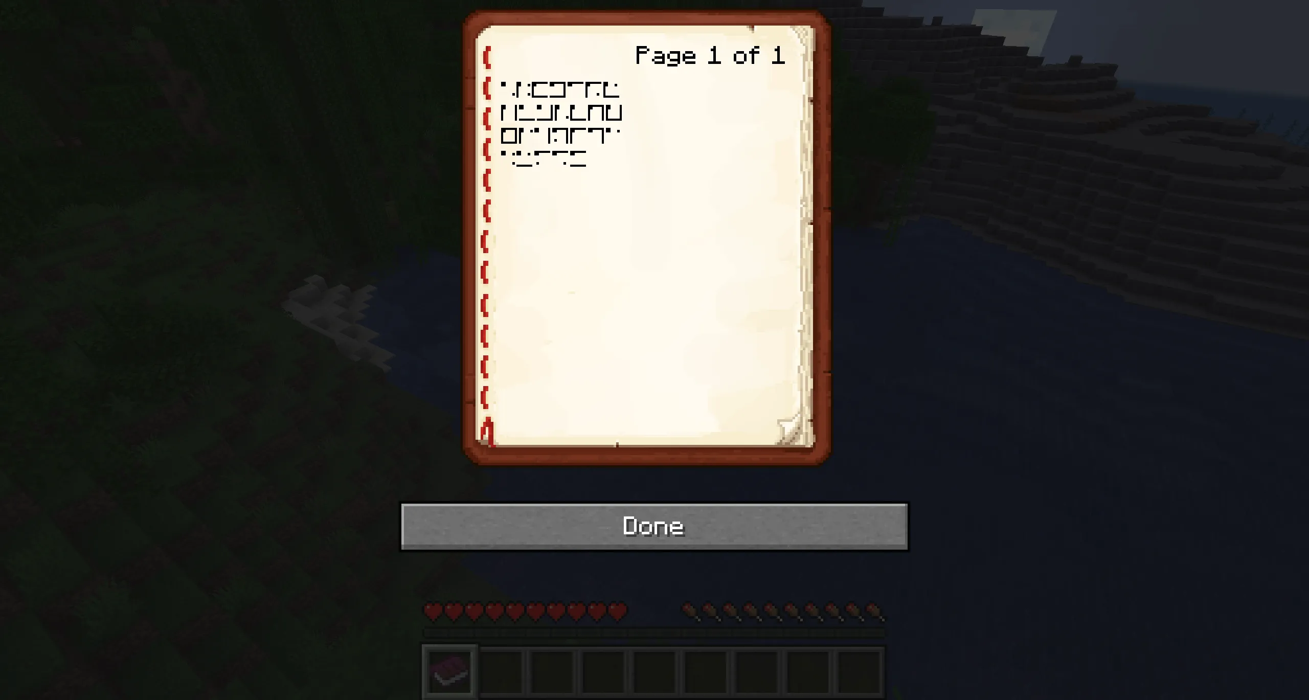 Nyctography, Моды, Minecraft