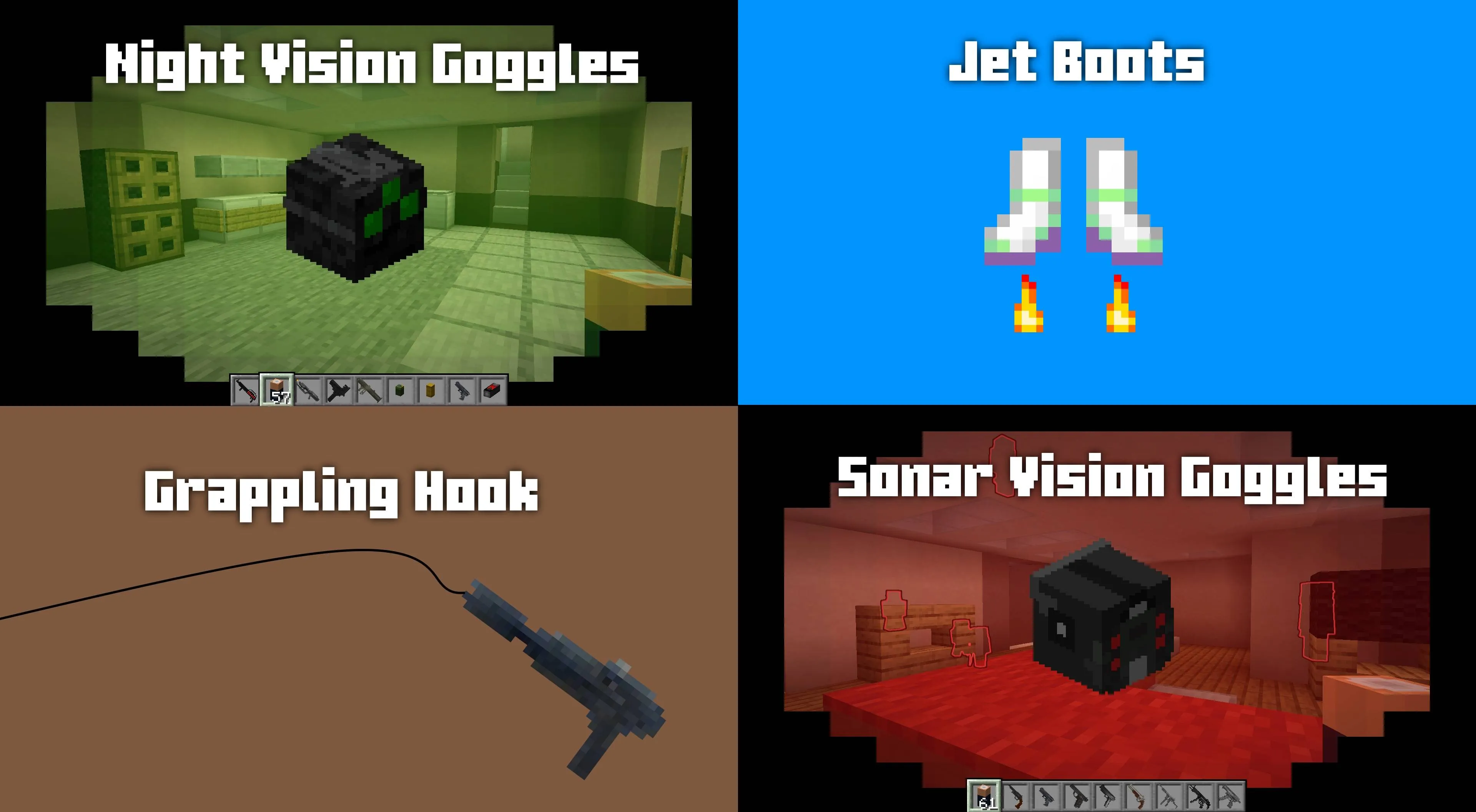 Guns, Gadgetery & Mission Editor — скриншот 2 (Дата-паки, Minecraft)