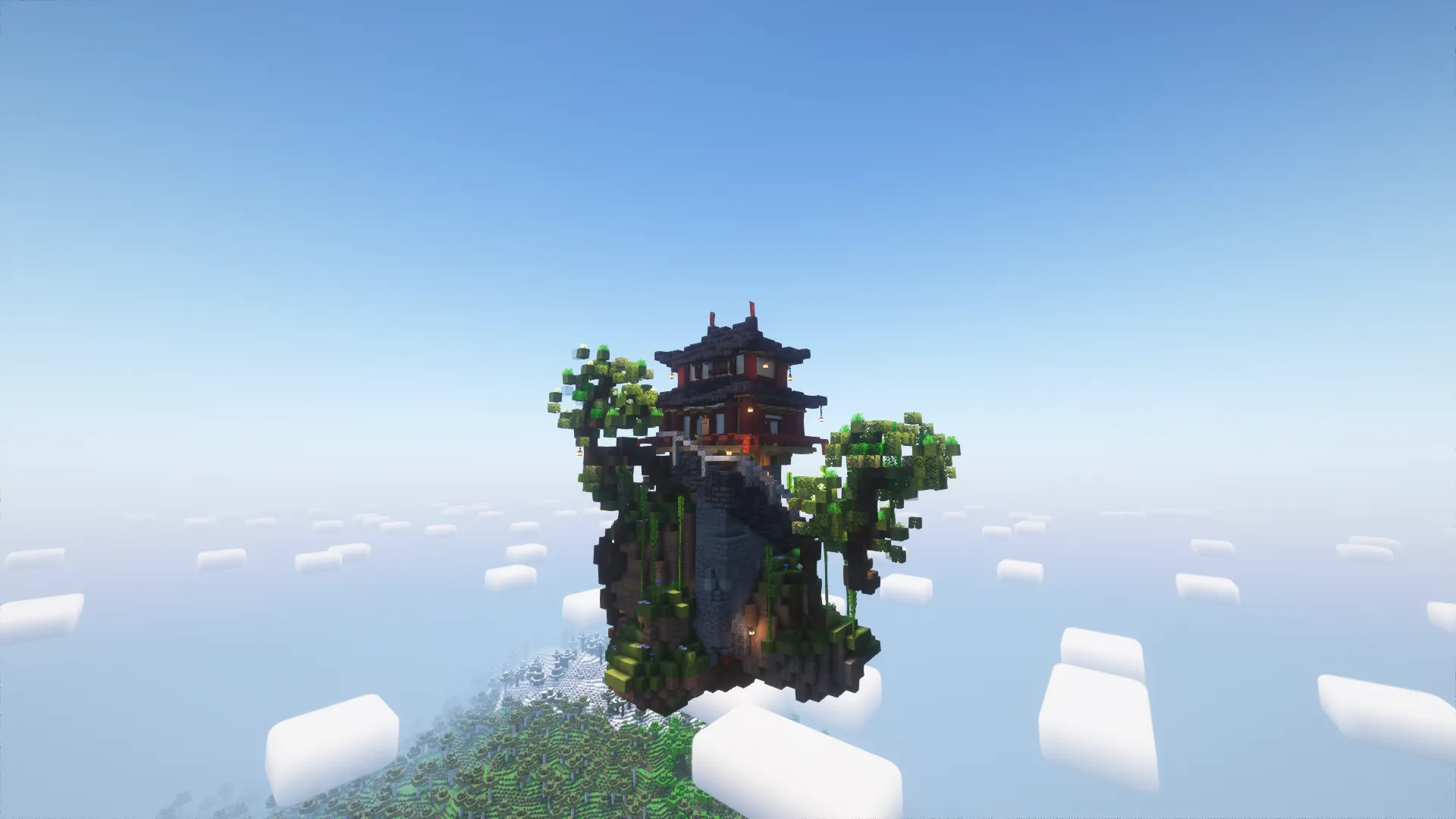 Chinese flying island tower — скриншот 4 (Моды, Minecraft)