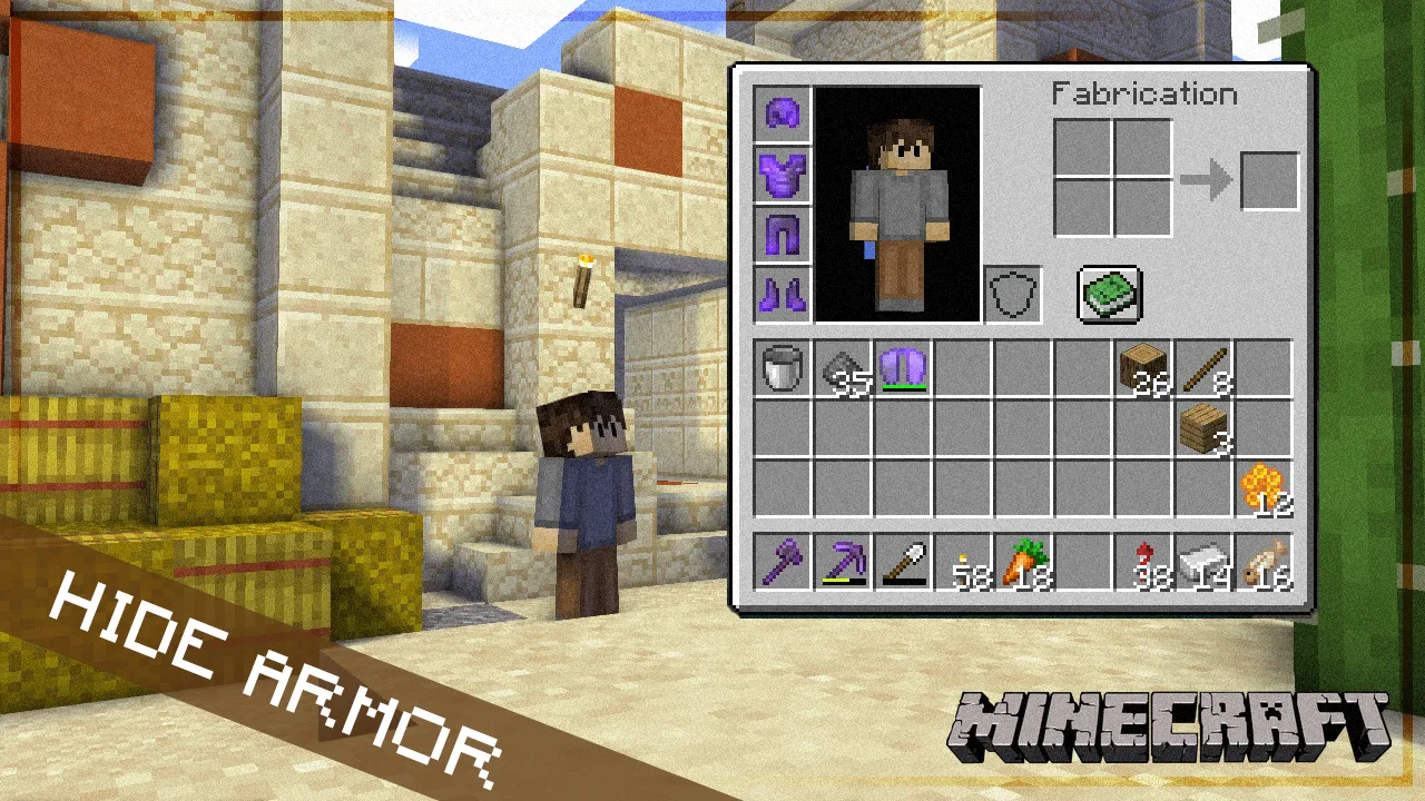 NoArmor - Show your Skin — скриншот 1 (Текстуры, Minecraft)