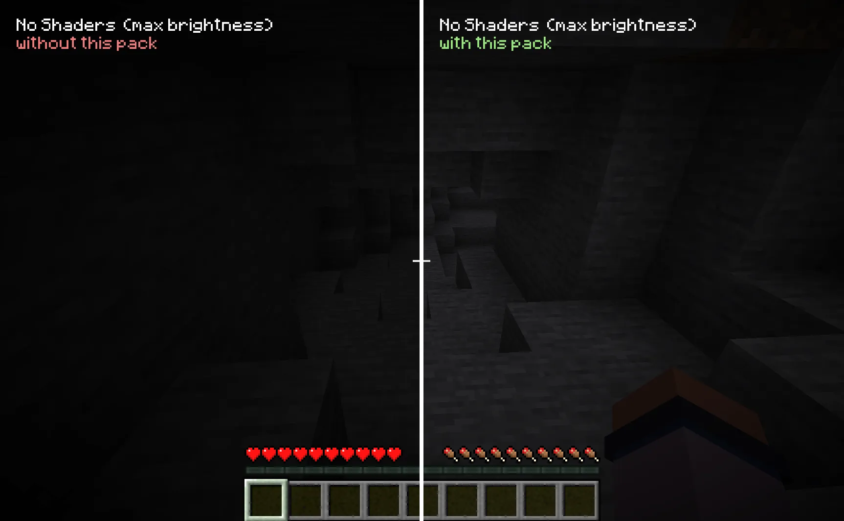 Slightly Brighter Caves [OptiFine] — скриншот 2 (Текстуры, Minecraft)