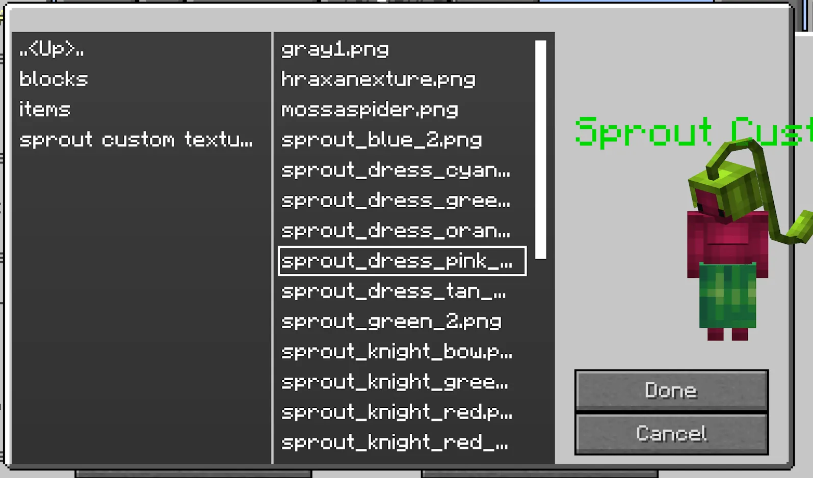 More Sprouts+ MCreator Mobs, Моды, Minecraft