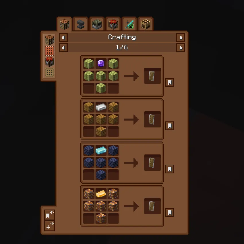 Immersive Interfaces - Just Enough Items (JEI), Текстуры, Minecraft