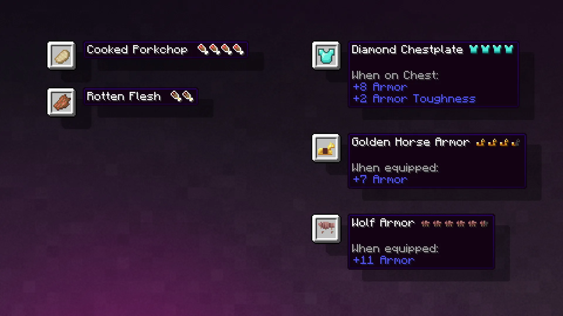 Icons - Armor & Food, Текстуры, Minecraft