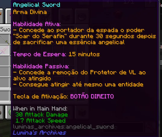 Luminas Archives, Моды, Minecraft