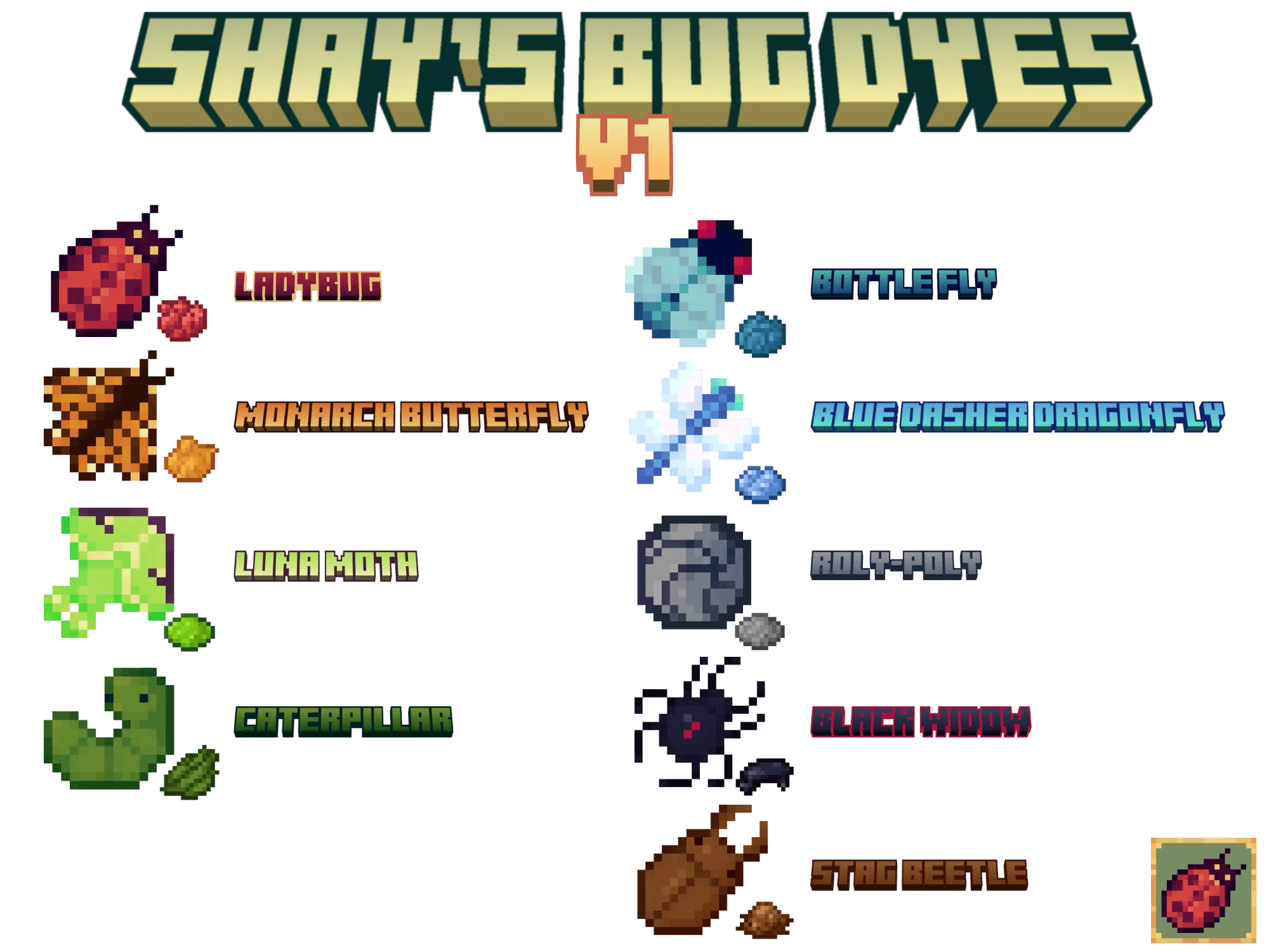 shay's bug dyes — скриншот 6 (Текстуры, Minecraft)