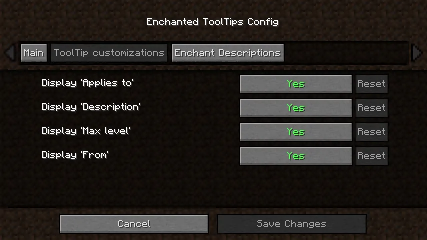 Enchanted ToolTips - Forge Port, Моды, Minecraft