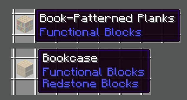 Just Bookcases, Текстуры, Minecraft