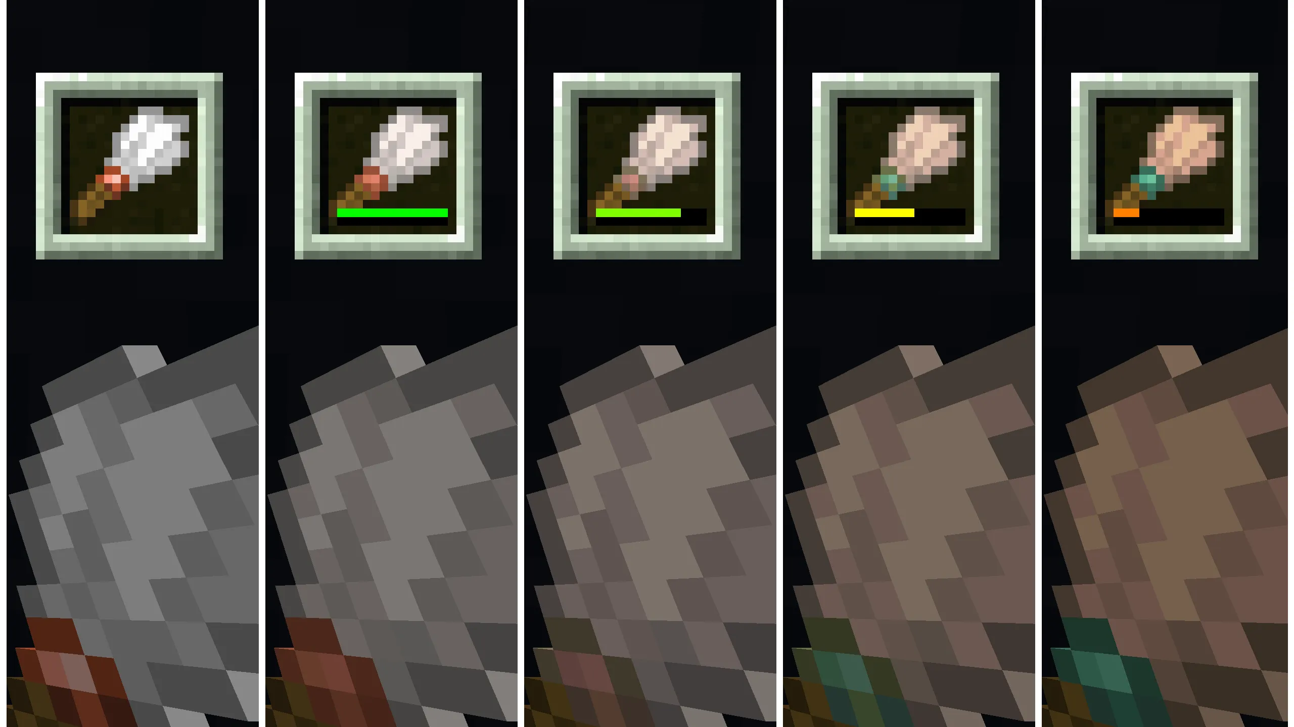 Visual Brush Durability, Текстуры, Minecraft