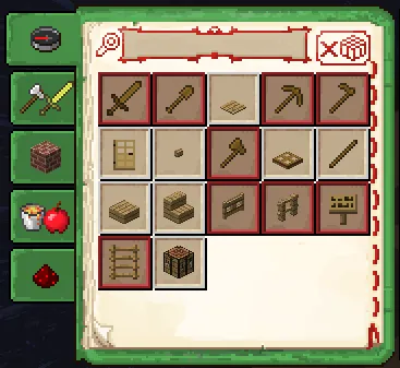 Better recipe book, Текстуры, Minecraft