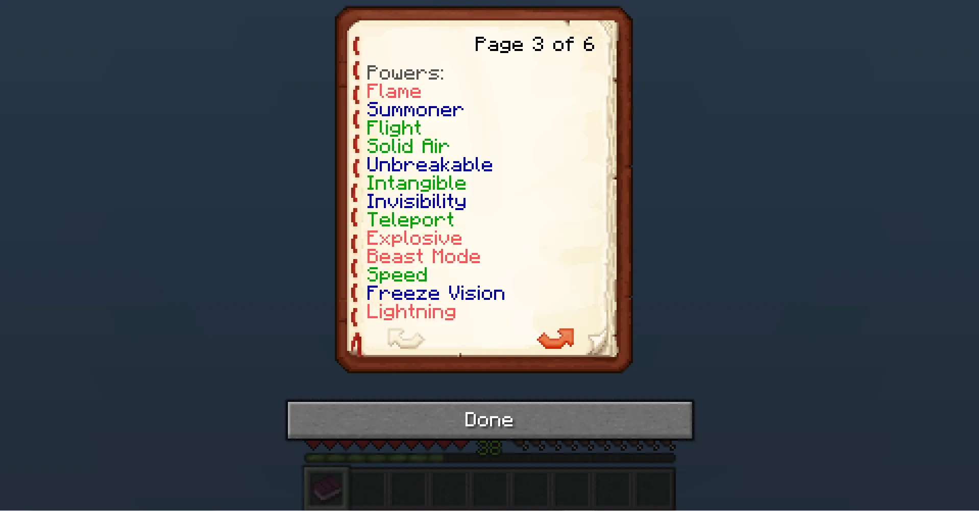 Powers (Super powers), Дата-паки, Minecraft