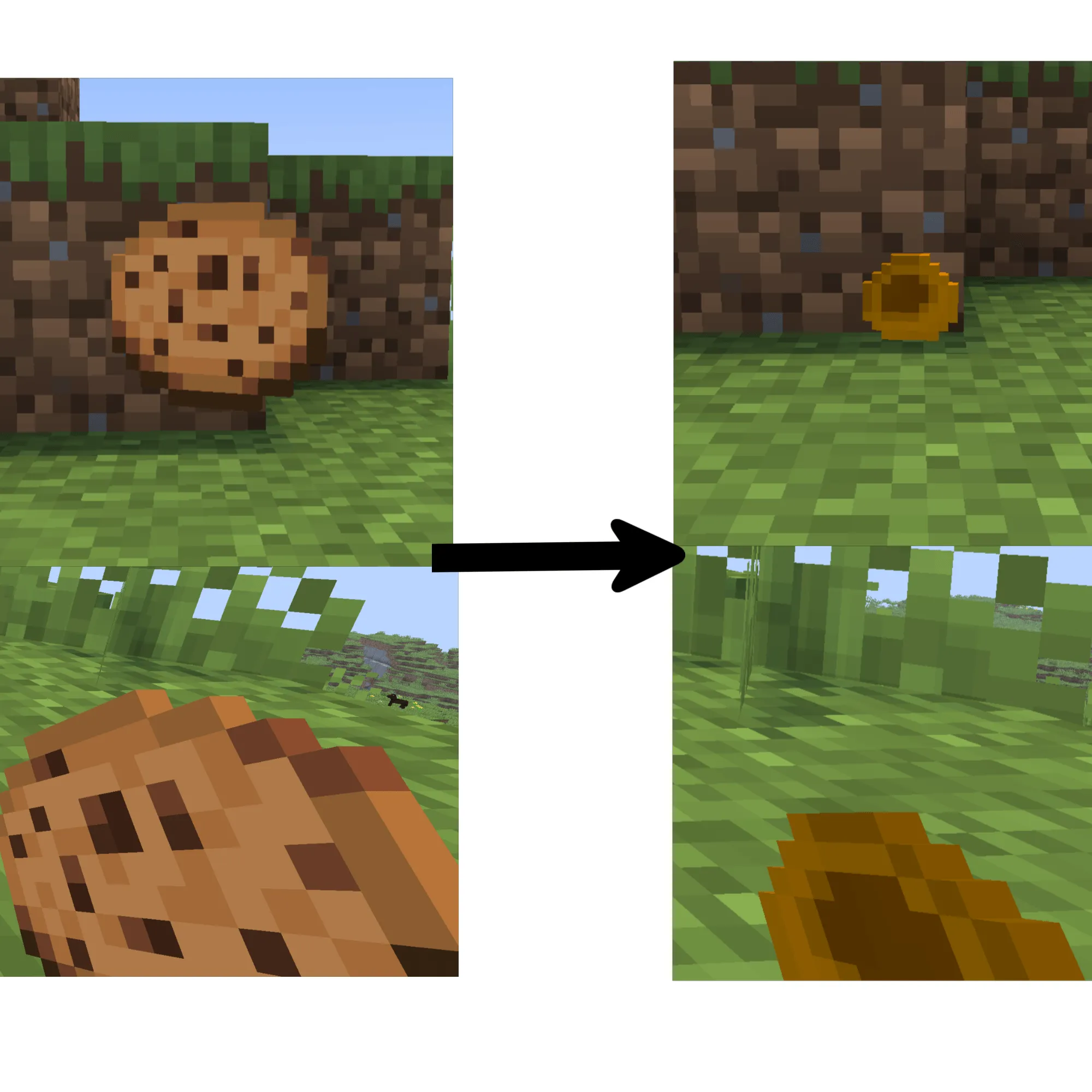 Cookies into Toffifees, Текстуры, Minecraft