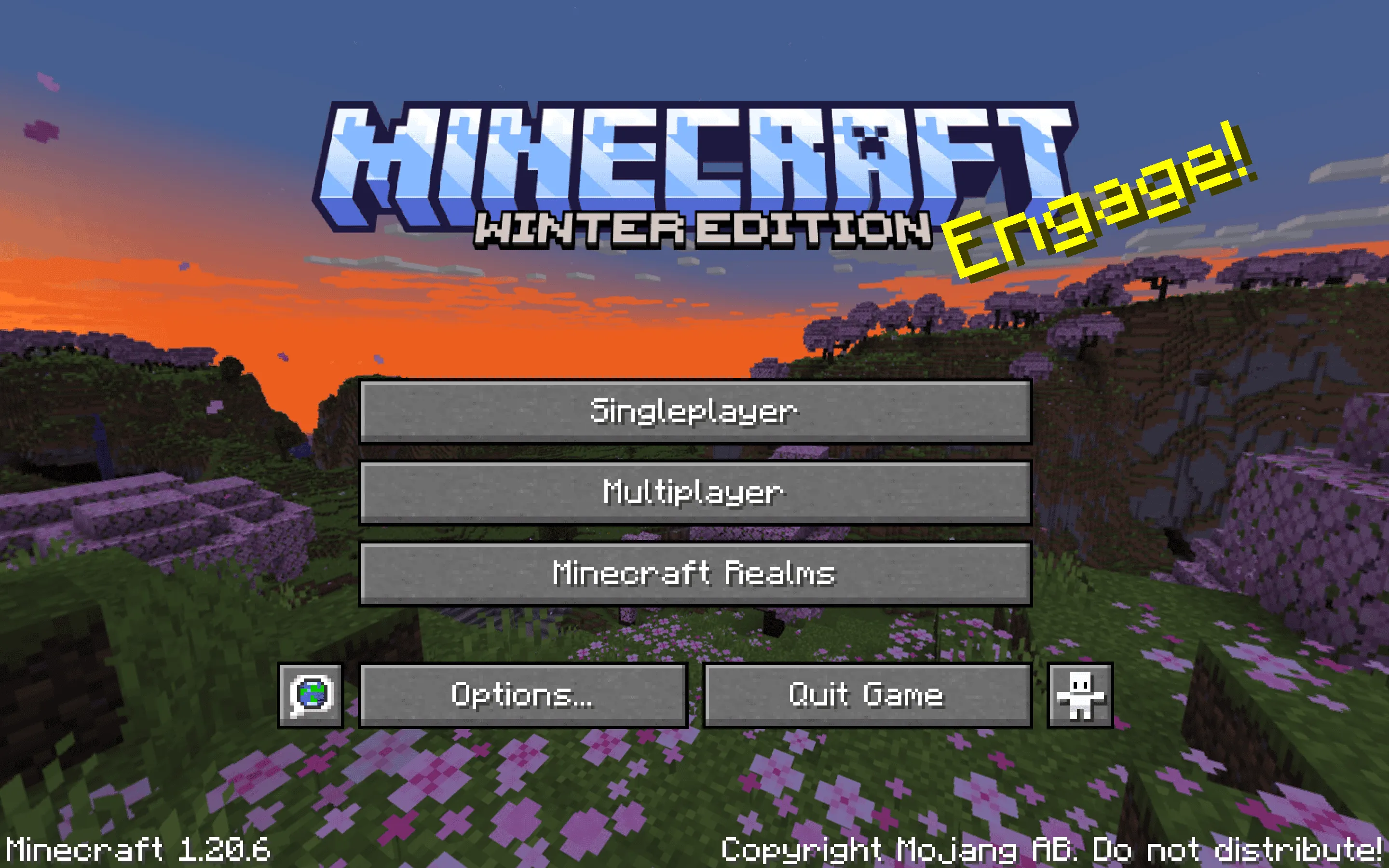 Winter Title Menu - Snowy & Icy - Christmas Santa, Текстуры, Minecraft