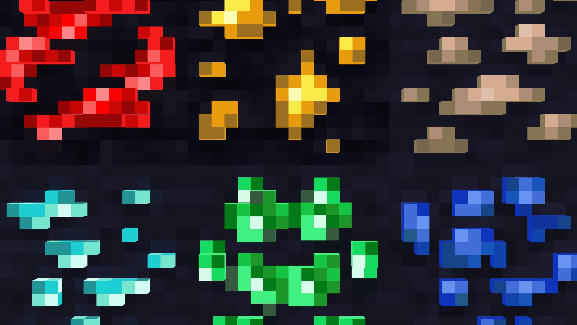 javier's glowing 3d ores — скриншот 1 (Текстуры, Minecraft)