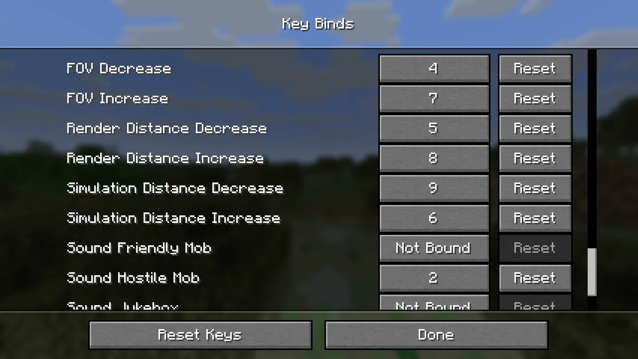 Minecraft Extra Keybinds, Моды, Minecraft