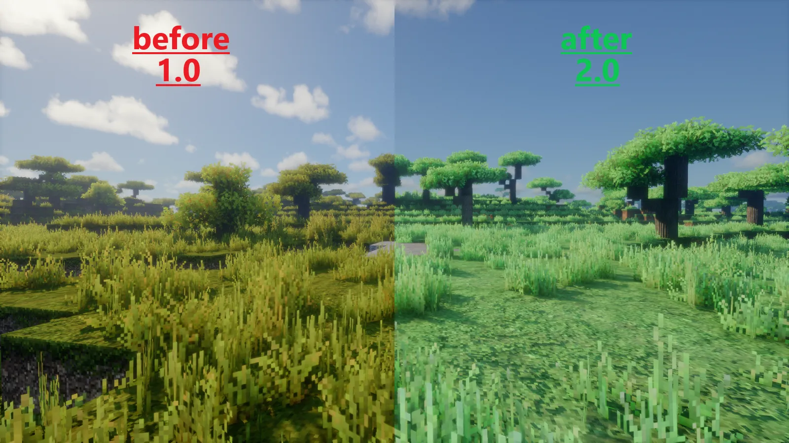 HexaBiome NatureGreen, Текстуры, Minecraft