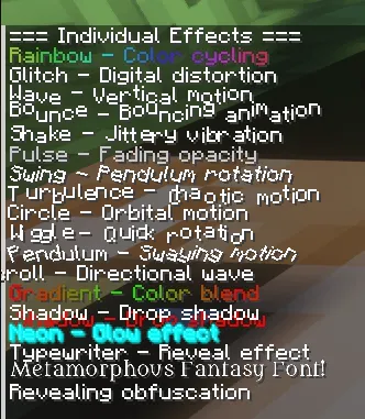 Ember's Text API, Моды, Minecraft