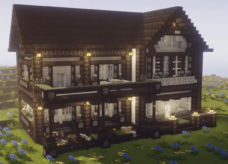 Modern Mizuno's Pale Oak House, Карты, Minecraft