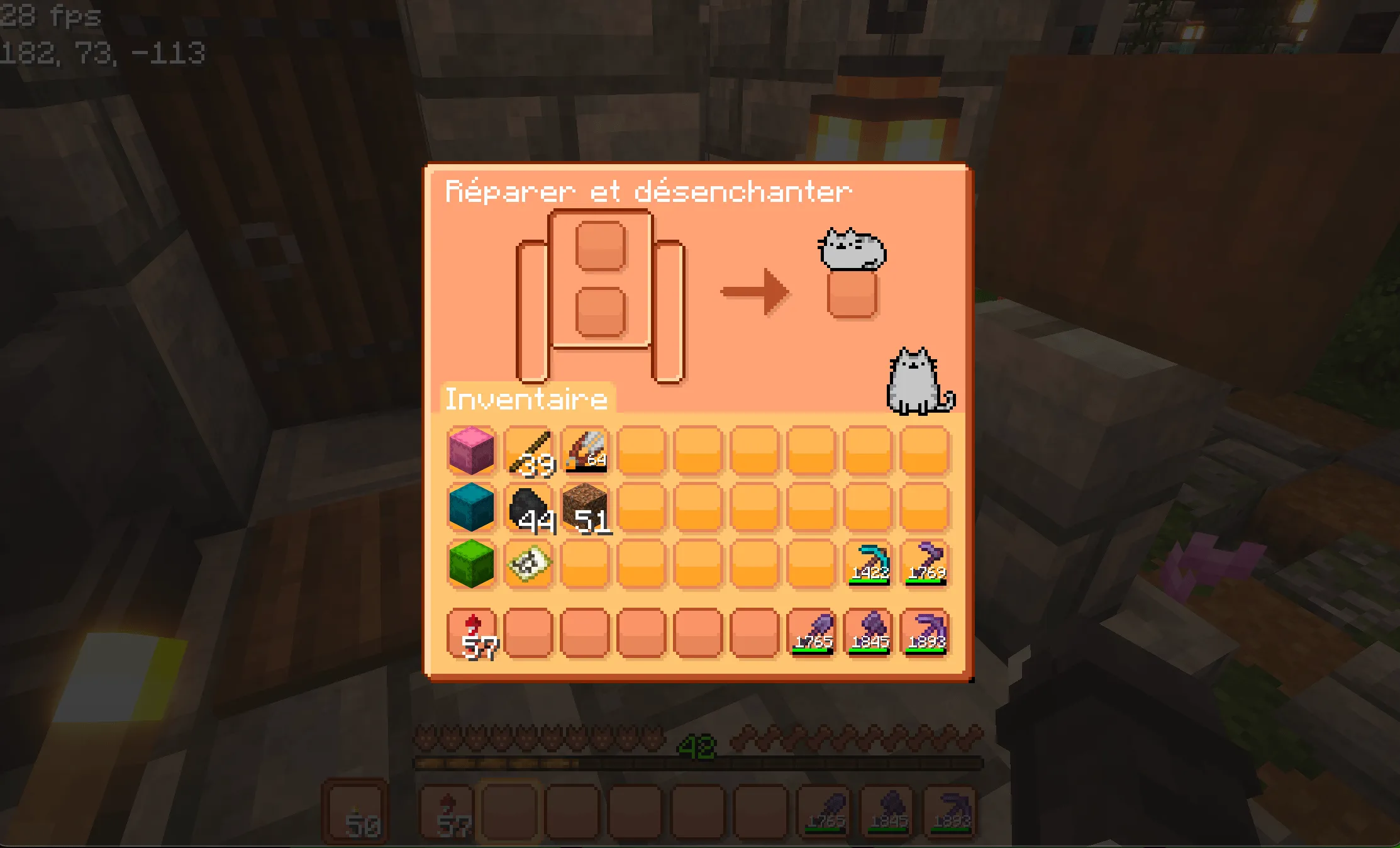 Pusheen GUI, Текстуры, Minecraft