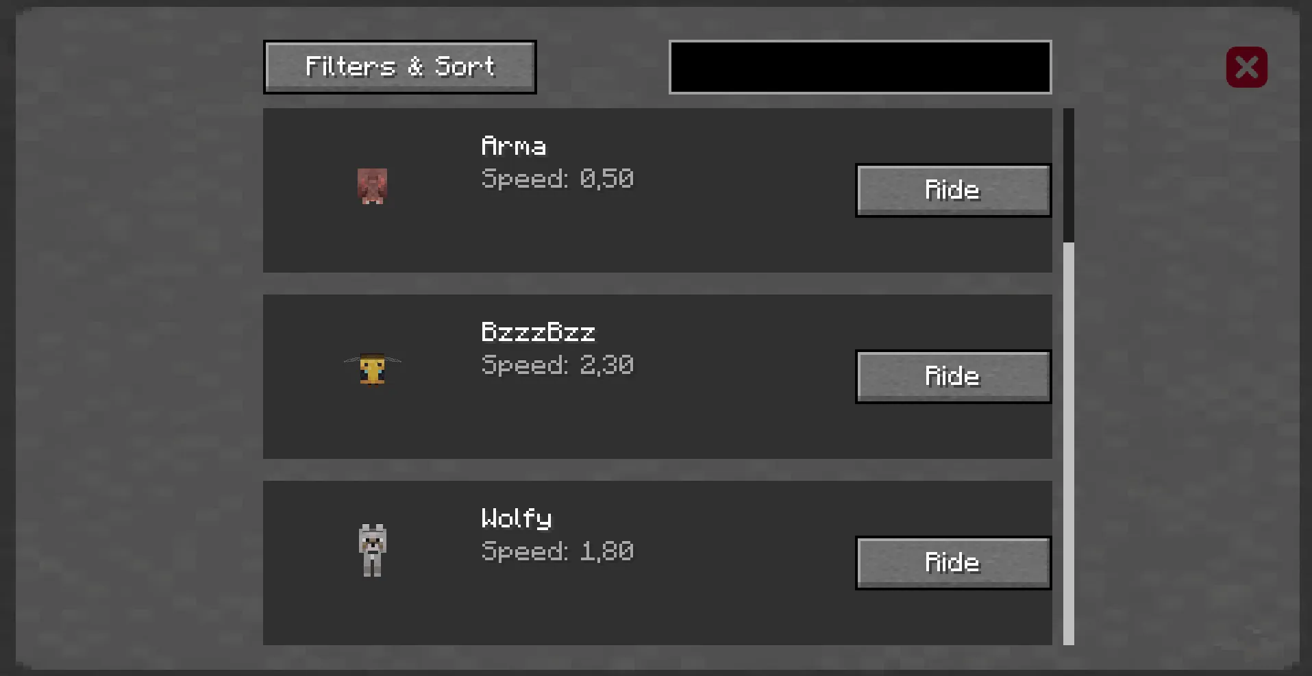 RpgMounts for servers — скриншот 1 (Моды, Minecraft)