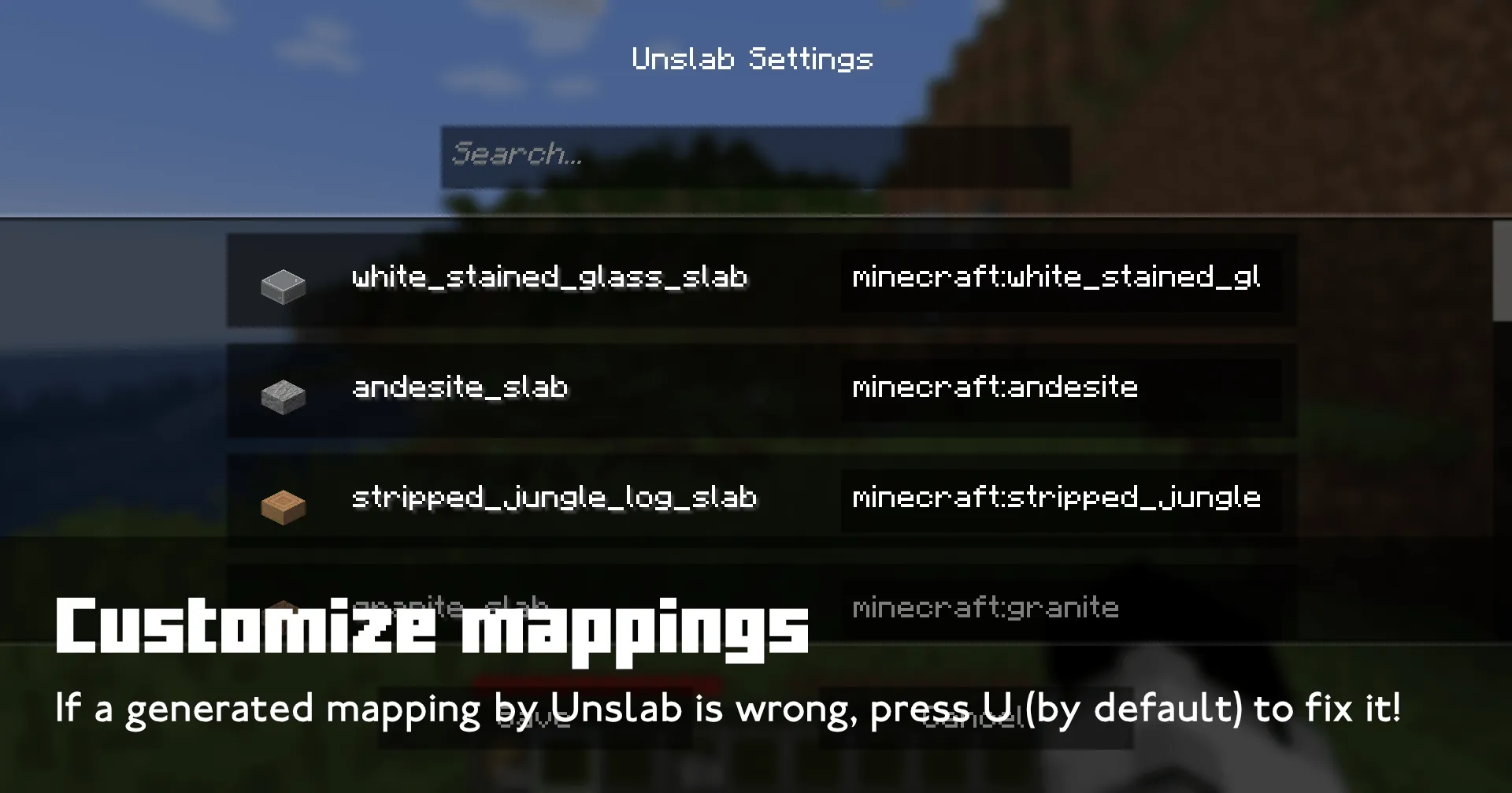 Unslab - Slabs back to blocks, Моды, Minecraft