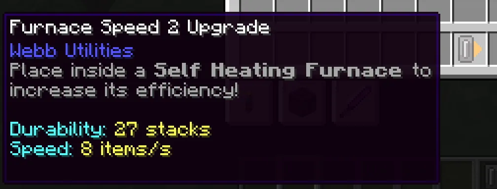 Webbs Utilities, Моды, Minecraft